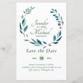 LeahG BUDGET Bespaar data Turquoise Teal krans (Voorkant)