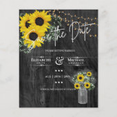 LeahG BUDGET bespaart de datum zwarte zonnebloemen (Voorkant)