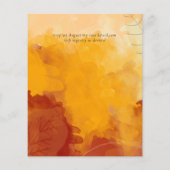 LeahG Budget Bruiloft Aquarel Zonsondergang Herfst (Achterkant)