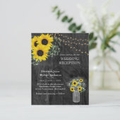 LeahG Budget Bruiloft RECEPTIE Rustieke Zonnebloem (Staand voorkant)