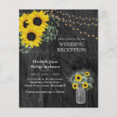 LeahG Budget Bruiloft RECEPTIE Rustieke Zonnebloem (Voorkant)