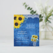 LeahG Budget Bruiloft RECEPTIE Rustieke Zonnebloem (Staand voorkant)