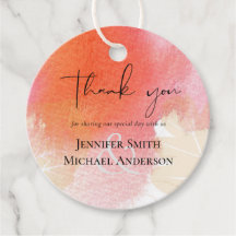 LeahG Budget Bruiloft Rood Oranje Aquarel Bladeren