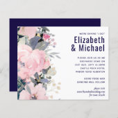 LeahG Budget Bruiloft Roze Blauw Bloemmotief (Voorkant / Achterkant)