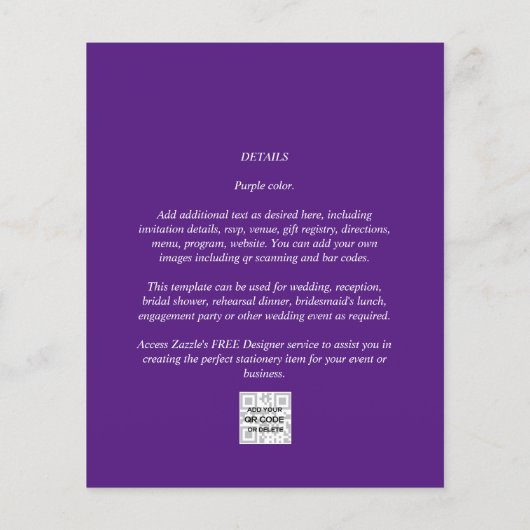 LeahG BUDGET Bruiloftsontbijt Bruisende Bruidsmeis Flyer (Achterkant)