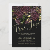 LeahG BUDGET Donkere PLUM Rozen bruiloft (Voorkant)