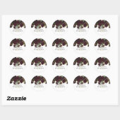 LeahG BUDGET Donkere PLUM Rozen bruiloft Ronde Sticker (Vel)