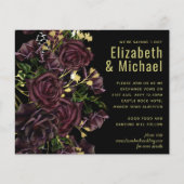 LeahG Budget Donkere PRUIMEN ROZEN Trouwfeest (Voorkant)