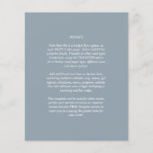 LeahG Budget Dusty Blue Monochrome Wedding Flyer (Achterkant)