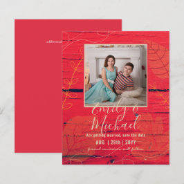 LeahG Budget FOTO Save Date Red Gold Leaves