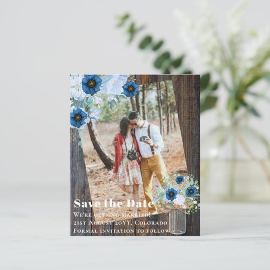 LeahG BUDGET FOTO Save the Dates Sjablonen (Staand voorkant)