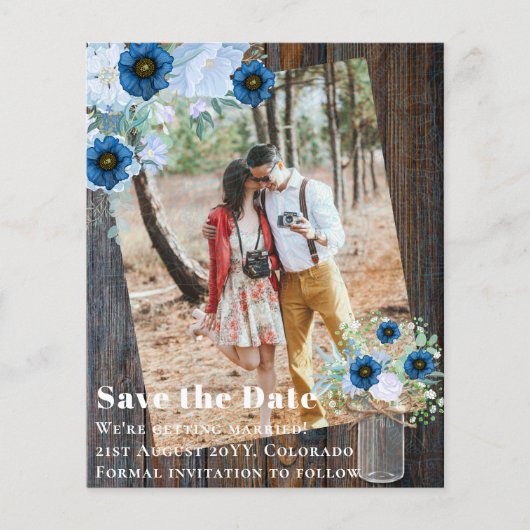 LeahG BUDGET FOTO Save the Dates Sjablonen (Voorkant)