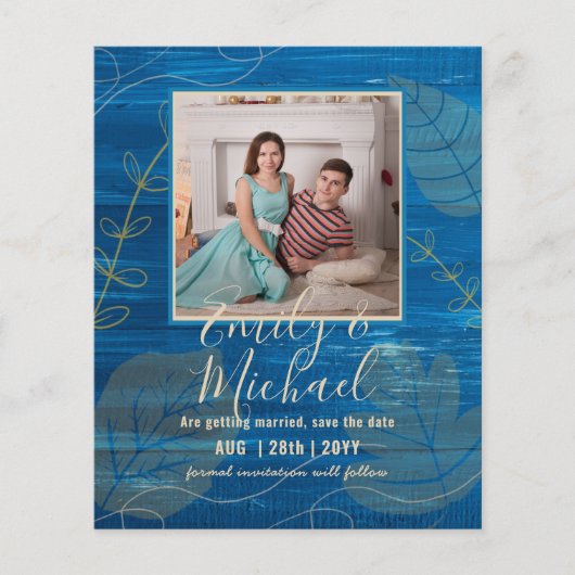 LeahG Budget FOTOBOEK Opslagdatum Turquoise Gouden (Voorkant)