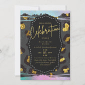 LeahG Budget Glam Chic Bruiloft Unicorn Goud Kaart (Voorkant)