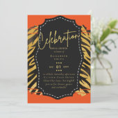 LeahG Budget Glam Chic Vrijgezellenfeest Gold Sina Kaart (Staand voorkant)