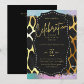 LeahG Budget Glam Chic Vrijgezellenfeest Unicorn G Kaart (Voorkant / Achterkant)