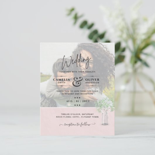 LeahG BUDGET Gypsophila PHOTO OVERLAY Wedding (Staand voorkant)