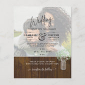 LeahG BUDGET Gypsophila PHOTO OVERLAY Wedding Flyer (Voorkant)