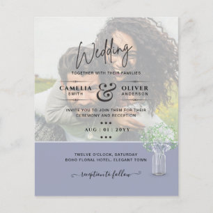 LeahG BUDGET Gypsophila PHOTO OVERLAY Wedding Flyer
