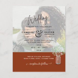 LeahG BUDGET Gypsophila PHOTO OVERLAY Wedding Flyer