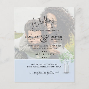 LeahG BUDGET Gypsophila PHOTO OVERLAY Wedding Flyer