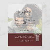 LeahG BUDGET Gypsophila PHOTO OVERLAY Wedding Flyer (Voorkant)