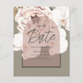 LeahG BUDGET Moss Blush Wedding Save the Date Flyer (Voorkant)