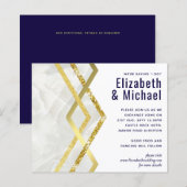 LeahG Budget Navy Gold Art Deco Wedding (Voorkant / Achterkant)