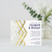 LeahG Budget Navy Gold Art Deco Wedding (Staand voorkant)