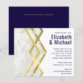 LeahG Budget Navy Gold Art Deco Wedding
