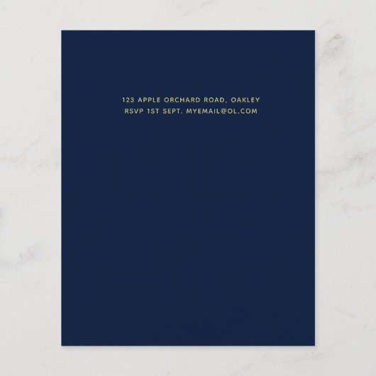 LeahG Budget Navy Gouden Art Deco Trouwfeest (Achterkant)