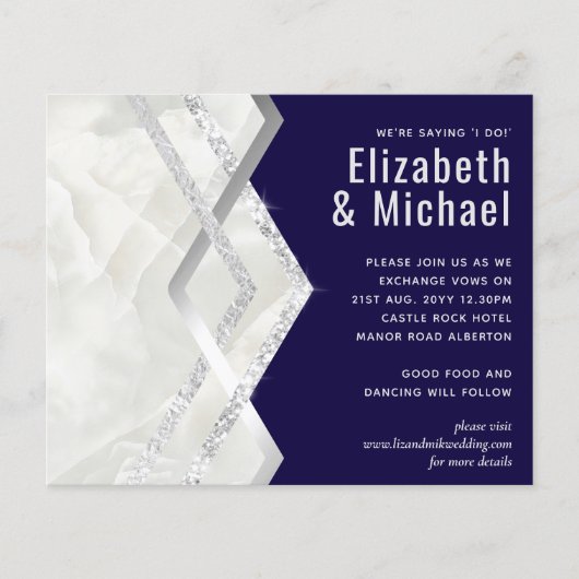 LeahG Budget Navy Silver Deco Wedding (Voorkant)