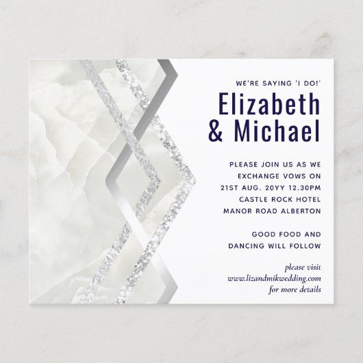 LeahG Budget Navy Silver Deco Wedding (Voorkant)