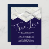 LeahG Budget Navy Silver Deco Wedding (Voorkant / Achterkant)