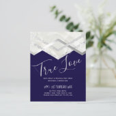 LeahG Budget Navy Silver Deco Wedding (Staand voorkant)