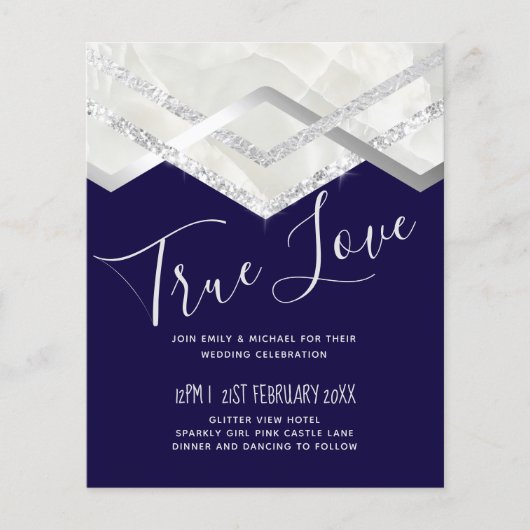 LeahG Budget Navy Silver Deco Wedding (Voorkant)