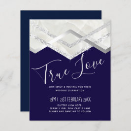 LeahG Budget Navy Silver Deco Wedding