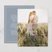 LeahG Budget PHOTO overlay Dusty Blue Wedding (Voorkant / Achterkant)