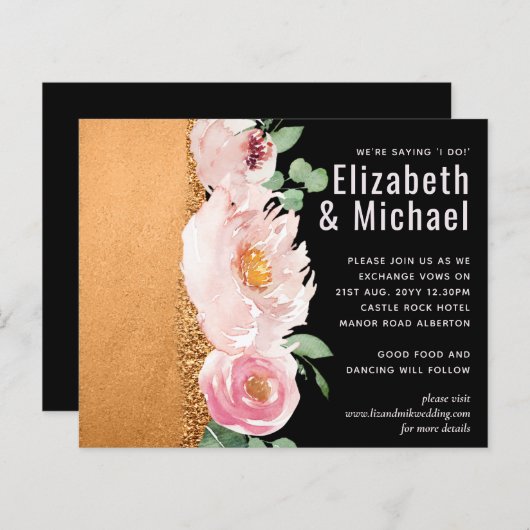 LeahG Budget Roos Glamor Girly Wedding (Voorkant / Achterkant)