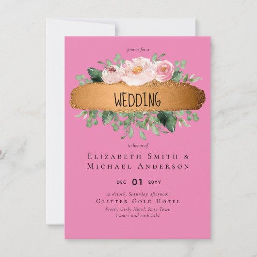 LeahG Budget Roos Glamor Girly Wedding (Voorkant)