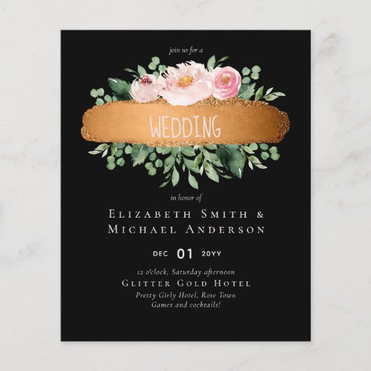 LeahG Budget Roos Glamor Girly Wedding (Voorkant)