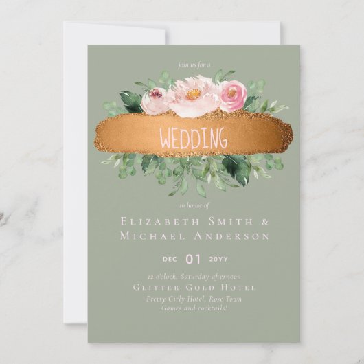 LeahG Budget Roos Glamour Meisjesachtig Trouwdag (Voorkant)