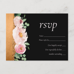 LeahG Budget Roos Glamour Meisjesachtig Trouwfeest Briefkaart