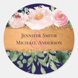 LeahG Budget Roos Gold Glam Wedding Ronde Sticker