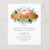 LeahG Budget Roze Gouden Glam Bruiloft (Voorkant)