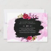 LeahG Budget roze Rose Black Modern Wedding (Voorkant)