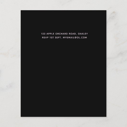 LeahG Budget roze Rose Black Modern Wedding (Achterkant)