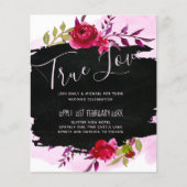 LeahG Budget roze Rose Black Modern Wedding (Voorkant)