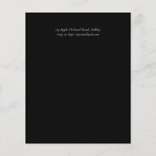 LeahG Budget roze Rose Black Modern Wedding (Achterkant)