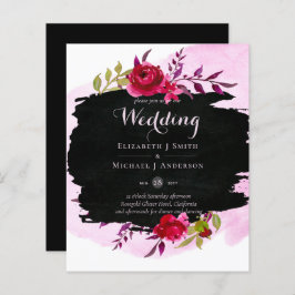 LeahG Budget roze Rose Black Modern Wedding